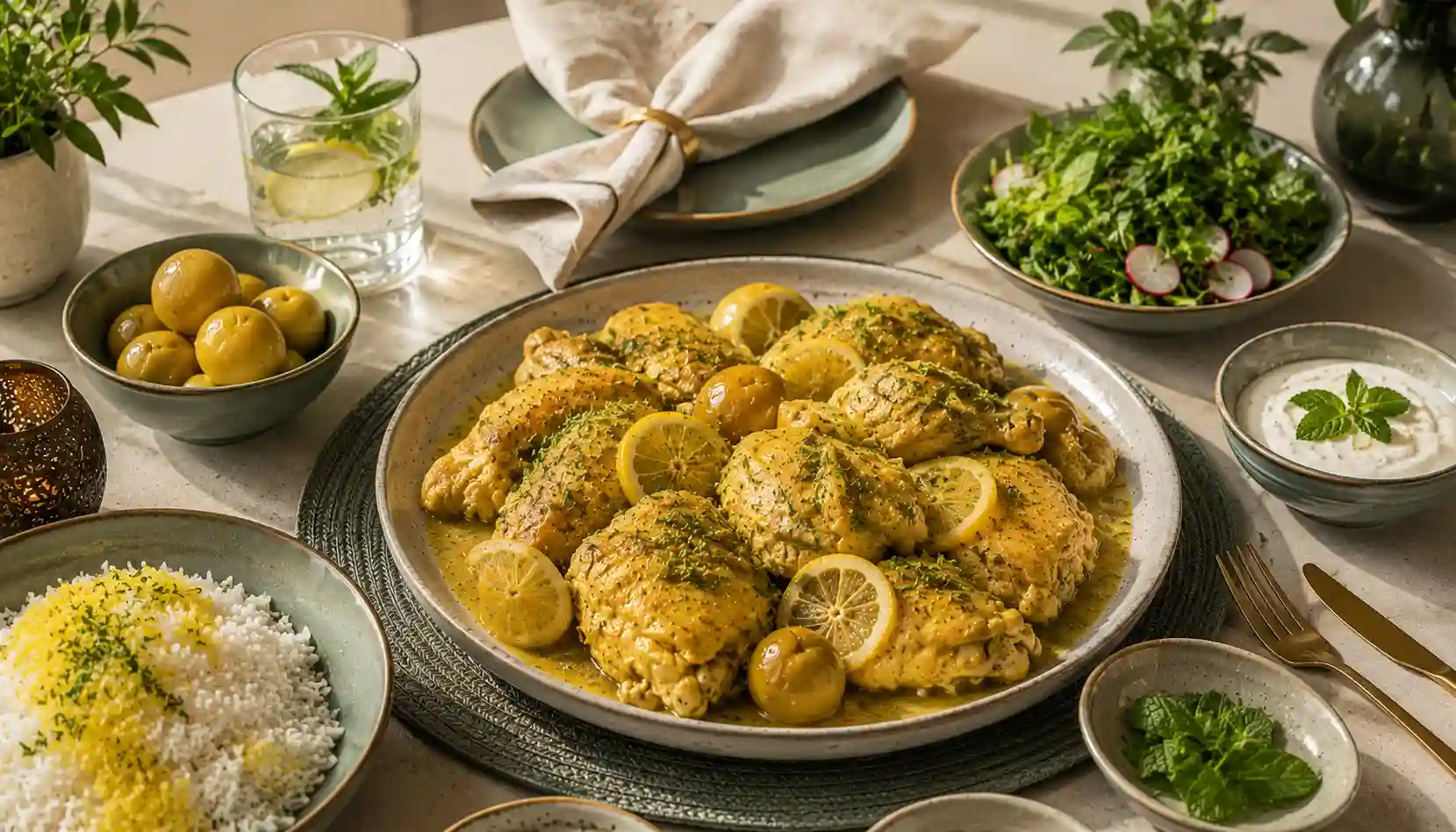 Zitronen-H&auml;hnchen mit Limoo Amani, Gard Limu und persischer H&auml;hnchen-Gew&uuml;rzmischung aus dem Ofen.