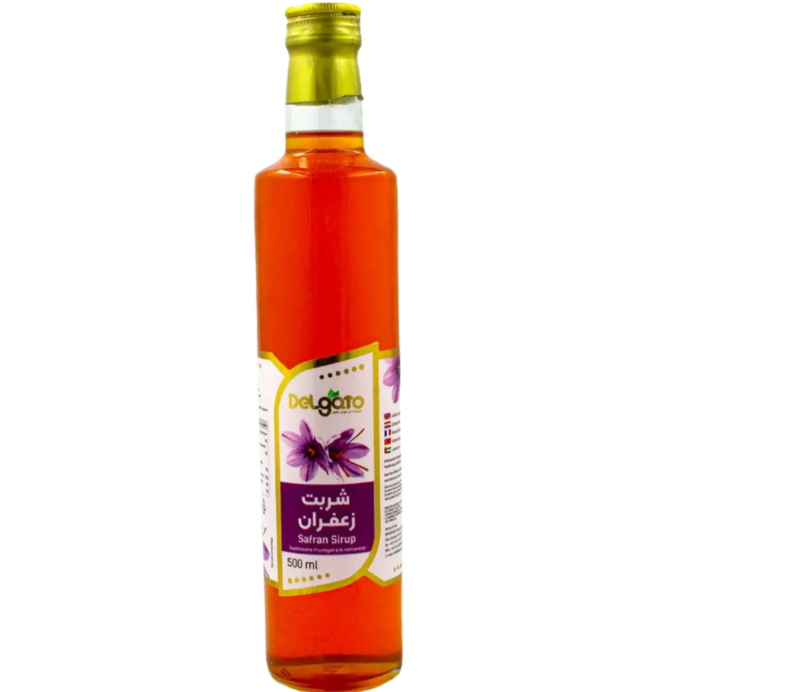 Safran-Sirup Sharbat Zafran f&uuml;r Getr&auml;nke, Desserts und festliche Bewirtung