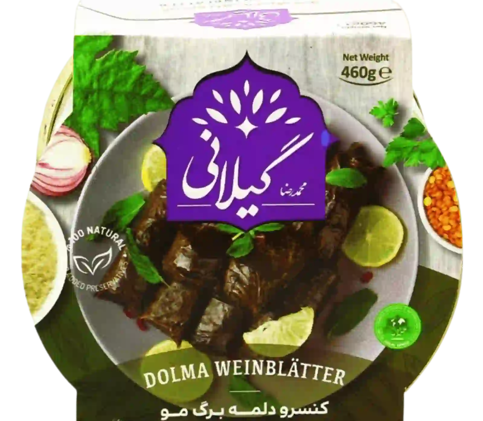 Dolmeh Barg Mo servierfertige gefüllte Weinblätter mit Reis und Kräutern
