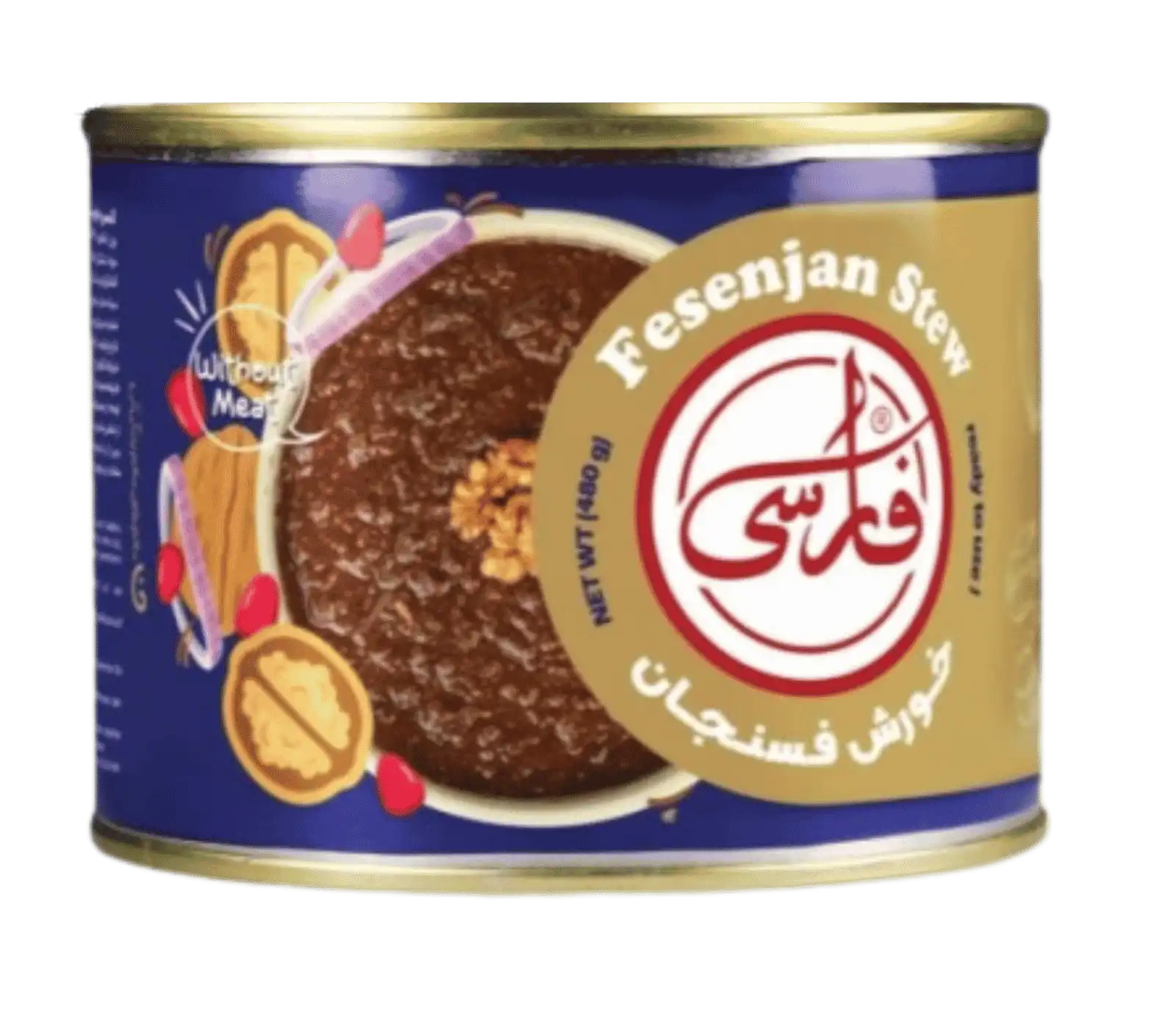 Khoresht Fesenjan servierfertig mit Walnüssen und Granatapfel