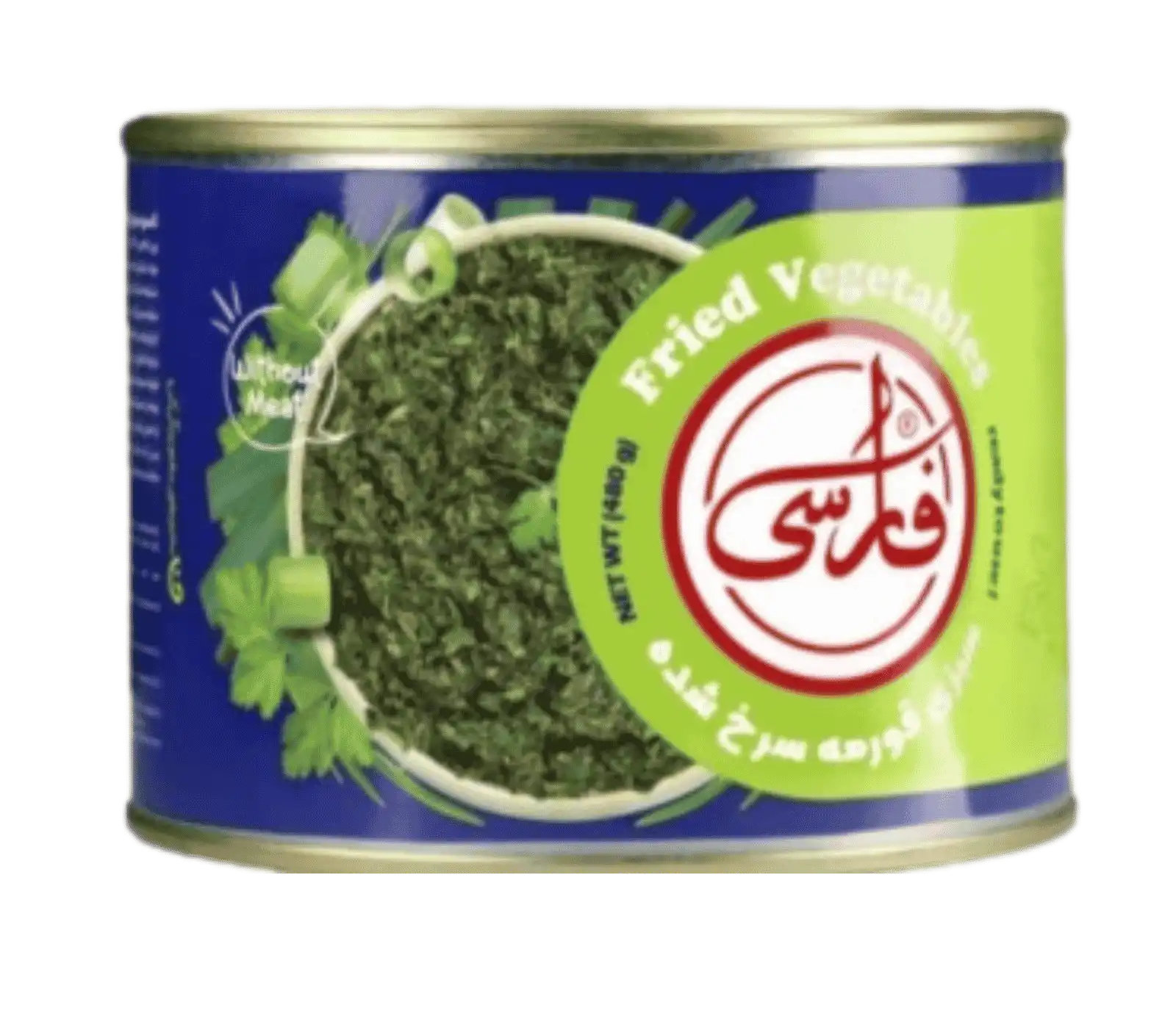Gebratene Ghormeh-Sabzi-Kräuter als vorbereitete Kochgrundlage