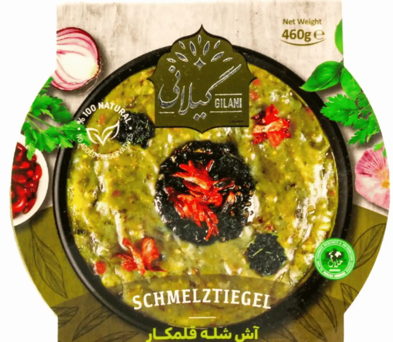 Ash Shole Ghalamkar servierfertiger persischer Hülsenfrucht-Eintopf