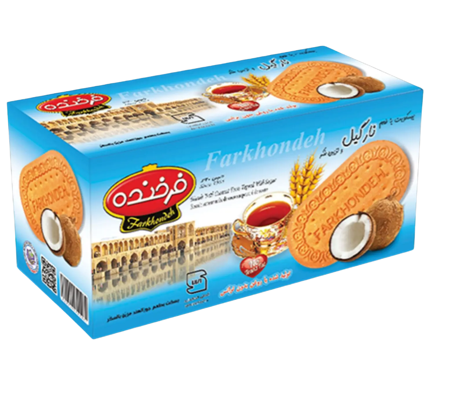 Kokoskekse Farkhondeh &ndash; 900 g Packung mit Kokosgeschmack